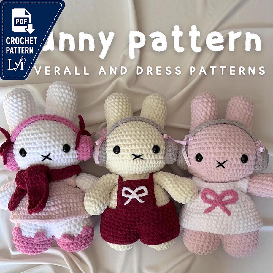 bunny with outfits pattern